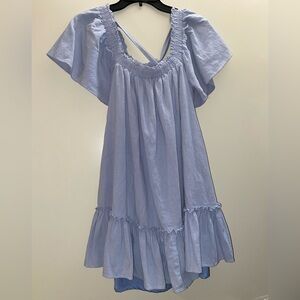 Mustard Seed Light Blue Mini Dress